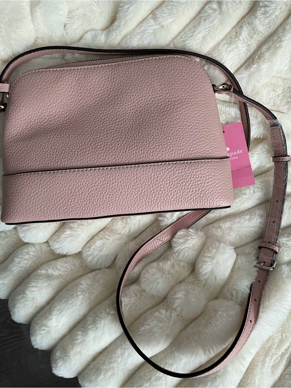 NWT Kate Spade Southport Ave in Rosy Cheeks Pebbled Leather Dome Crossbody - Picture 5 of 8